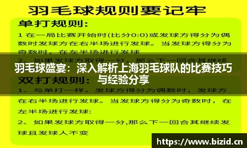 羽毛球盛宴：深入解析上海羽毛球队的比赛技巧与经验分享